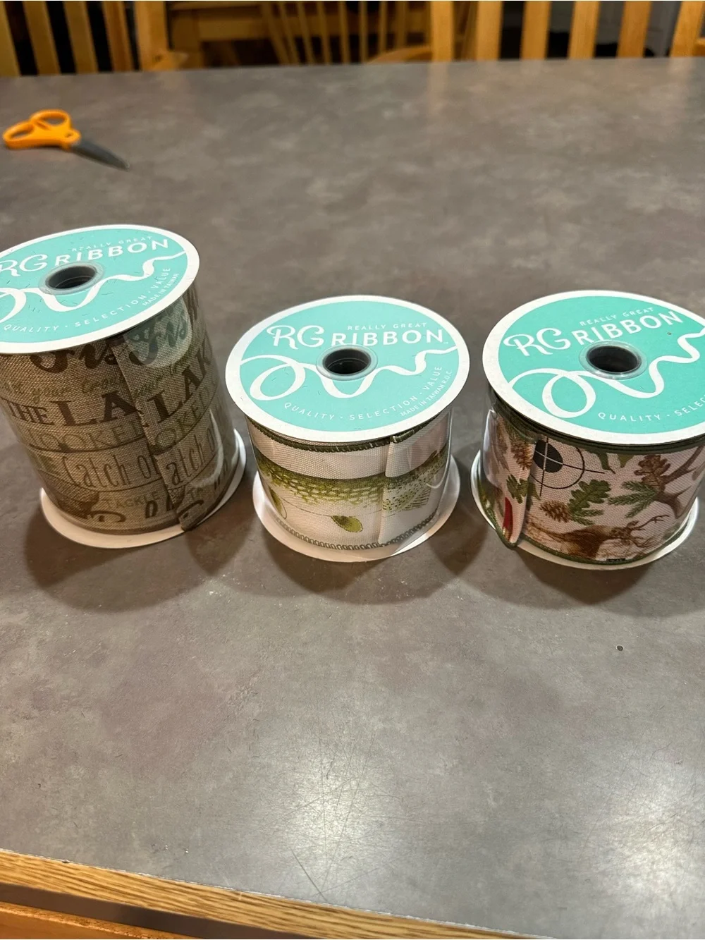 Deer and Fish  Ribbon Spools - 2.5
